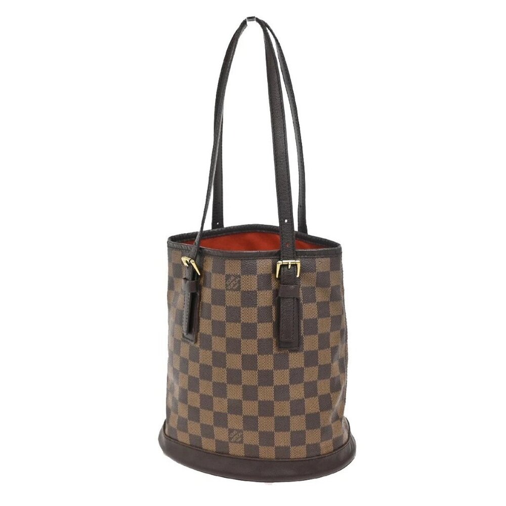 LOUIS VUITTON LV Marais Shoulder Bag Damier Ebene Leather Brown N42240 84FB865
